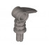 Bionicle 2 x 3 Axle Connector with Tooth: {сребрист}