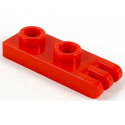 Hinge Plate 1 x 2 with 3 Fingers - Hollow Studs : {ярко червен}