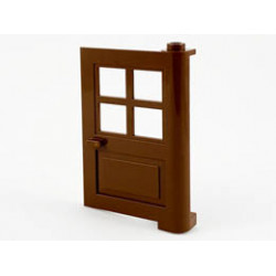 Door 1 x 4 x 5 with 4 Panes: {земно оранжев}