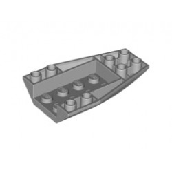 Тухличка 4 x 6 с извивка, инверсна: {умерено каменно сив}