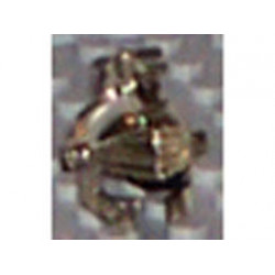 Minifigure, Headgear Helmet Castle with Dragon Crown Top: {хромирано златист}