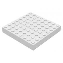 Тухличка 8X8 : {бял}