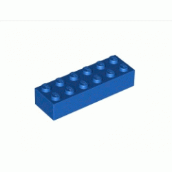 Тухличка 2X6 : {ярко син}