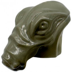 Minifigure, Head Modified SW Geonosian Plain: {тъмно сив}
