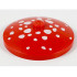 Dish 4 x 4 Inverted (Radar) with Solid Stud with White Spots (Mushroom Top) Pattern: {ярко червен}