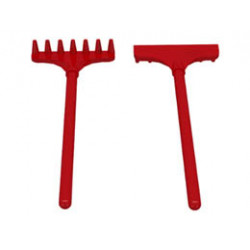 Fabuland Utensil Rake: {ярко червен}