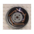 Dish 6 x 6 Inverted (Radar) - Hollow Studs with Copper and Black Machinery Pattern: {сив}