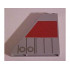 Slope 55 6 x 1 x 5 without Bottom Stud Holders with Dark Gray and Red T-16 Tail Pattern: {сив}