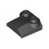 Slope, Curved 2 x 2 x 2/3 with Two Studs and Curved Sides, Lip End: {черен}