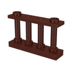 Ограда 1X4X2 с 2 пъпки: {земно оранжев}