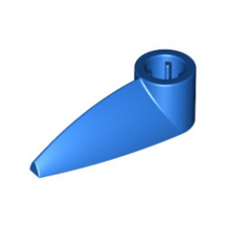Bionicle 1 x 3 Tooth with Axle Hole: {ярко син}