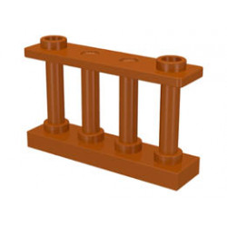 Ограда 1X4X2 с 2 пъпки: {тъмно оранжев}
