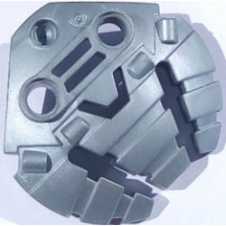 Bionicle Weapon 5 x 5 Shield with Triple Blasters: {сребрист}
