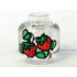 Minifigure, Head without Face Red Strawberries with Green Leaves Pattern - Blocked Open Stud : {прозрачен}
