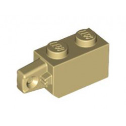 Hinge Brick 1 x 2 Locking with 1 Finger Vertical End: {тухлено жълт}