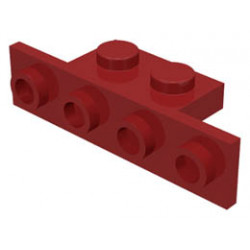 Ъглова плочка 1X2/1X4 (*) : {нов тъмно червен}