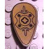 Minifigure, Shield Oval with Gold Chrome and Geometric Oriental Pattern: {черен}