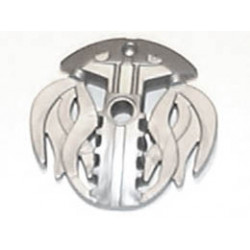 Bionicle Weapon 5 x 5 Shield with Flames Twin: {сребрист}