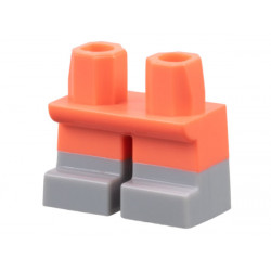 Legs Short with Molded Light Bluish Gray Lower Legs / Boots Pattern: {пъстро коралов}