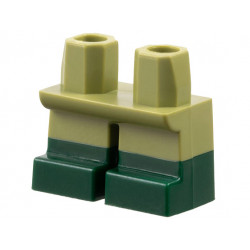 Legs Short with Molded Dark Green Lower Legs / Boots Pattern: {маслинено зелен}