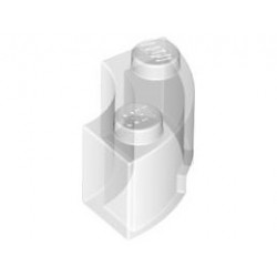 Brick, Round Corner 2 x 2 Macaroni with Stud Notch: {прозрачен}