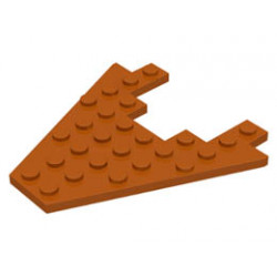 Wedge, Plate 8 x 8 with 3 x 4 Cutout: {тъмно оранжев}