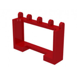 Hinge Vehicle Roof Holder 1 x 4 x 2 : {ярко червен}