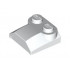 Slope, Curved 2 x 2 x 2/3 with Two Studs and Curved Sides, Lip End: {бял}