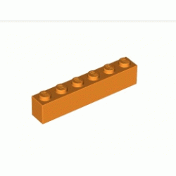 Тухличка 1X6: {ярко оранжев}