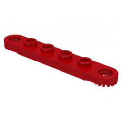 Technic, Plate 1 x 6 with Toothed Ends : {ярко червен}