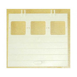 Garage Door 1 x 12 x 9 with Three Windows, Locking Dual 2 Finger Hinges: {бял}