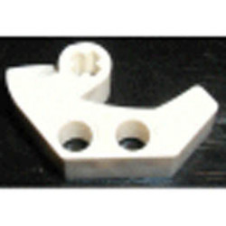 Technic, Axle and Pin Connector 2 x 4 Double Sloped: {бял}