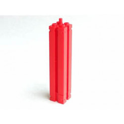 Support 2 x 2 x 8 with Grooves and Top Peg, Smooth on All Sides: {ярко червен}