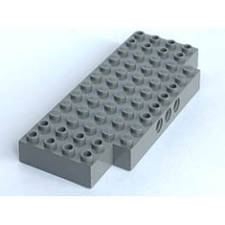Brick, Modified 5 x 12 with Two 1 x 2 Cutouts, 3 Holes on Side: {тъмно сив}