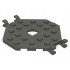 Plate, Modified 6 x 6 Octagonal with Open Center and 4 Clips (Horizontal Grip) : {тъмно сив}