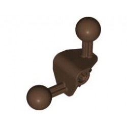 Bionicle Ball Joint 4 x 4 x 2 90 Degree with 2 Ball Joints and Axle Hole: {земно оранжев}