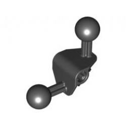 Bionicle Ball Joint 4 x 4 x 2 90 Degree with 2 Ball Joints and Axle Hole: {черен}