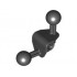 Bionicle Ball Joint 4 x 4 x 2 90 Degree with 2 Ball Joints and Axle Hole: {черен}