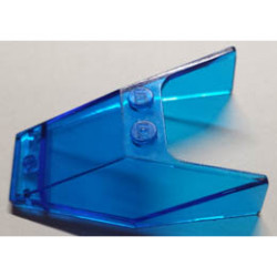 Windscreen 6 x 4 x 1 1/3 without Bottom Tabs and with Solid Studs: {прозрачно син}