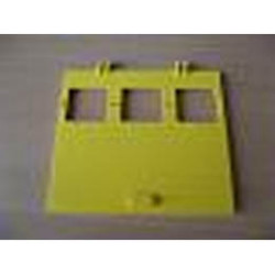 Garage Door 1 x 12 x 9 with Three Windows, Locking Dual 2 Finger Hinges: {ярко жълт}