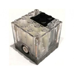 Electric, Motor 9V 4 x 4 x 3 1/3 with Black Conducting Plate and Dark Gray Base: {прозрачен}