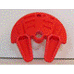 Bionicle Weapon 5 x 5 Shield with Dual Scoop Prongs: {ярко червен}