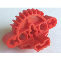Bionicle Matoran Torso, Gear 9 Tooth with 3 Axle Holes and 2 Pin Holes: {ярко червен}