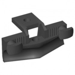 Train Buffer Beam with Rectangular Buffers and Plow: {черен}