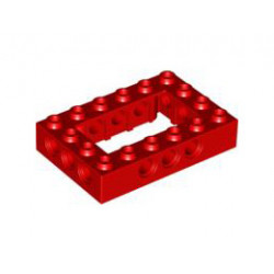 Technic, Brick 4 x 6 Open Center: {ярко червен}