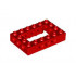 Technic, Brick 4 x 6 Open Center: {ярко червен}