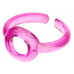 Clikits Ring, Narrow Band with Hole in Top, Fits Child's Finger: {прозрачен умерено червеникаво виолетов}