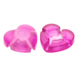 Clikits Icon, Heart 2 x 2 Small with Hole: {прозрачен умерено червеникаво виолетов}