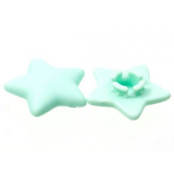 Clikits Icon, Star 2 x 2 Small with Pin, Frosted (Solid and Transparent Colors): {светло синьо-зелен}