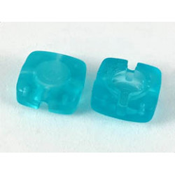 Clikits Icon, Square 2 x 2 Small with Hole, Frosted (Solid and Transparent Colors): {прозрачно светло син}